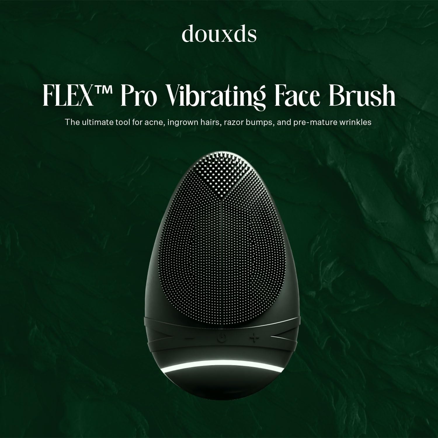 Flex™ Pro Vibrating Face Brush, Electric Face Scrubber, Face Scrubber for Men, Flex™ Face Brush, Men'S Skin Care, Powerful Sonic Technology, Removes Dark Marks and Bumps, Acne Treatment