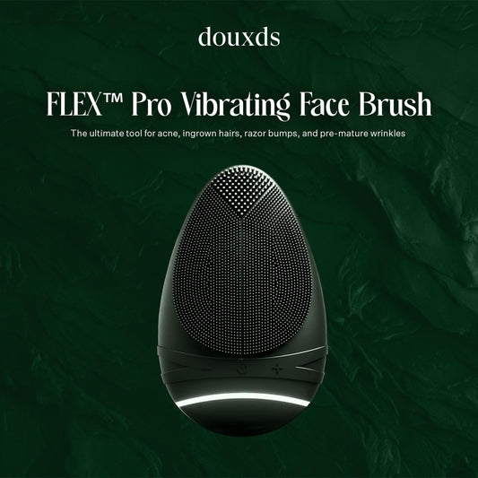 Flex™ Pro Vibrating Face Brush, Electric Face Scrubber, Face Scrubber for Men, Flex™ Face Brush, Men'S Skin Care, Powerful Sonic Technology, Removes Dark Marks and Bumps, Acne Treatment